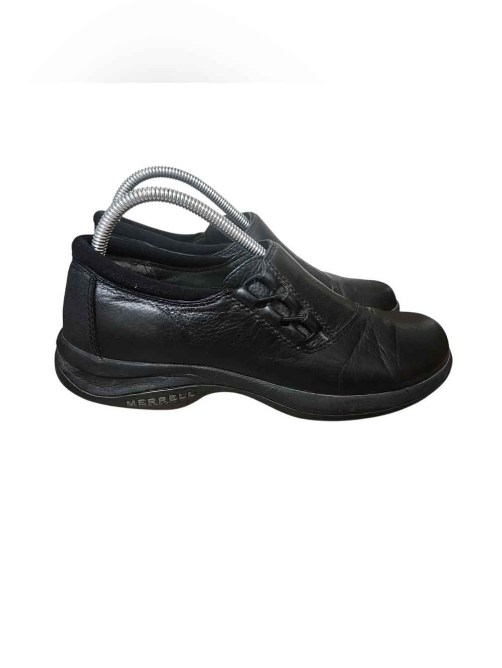 Merrell Topo Twist Clogs Shoes Womens 9.5 Black Leather Slip-On Comfort Shoes